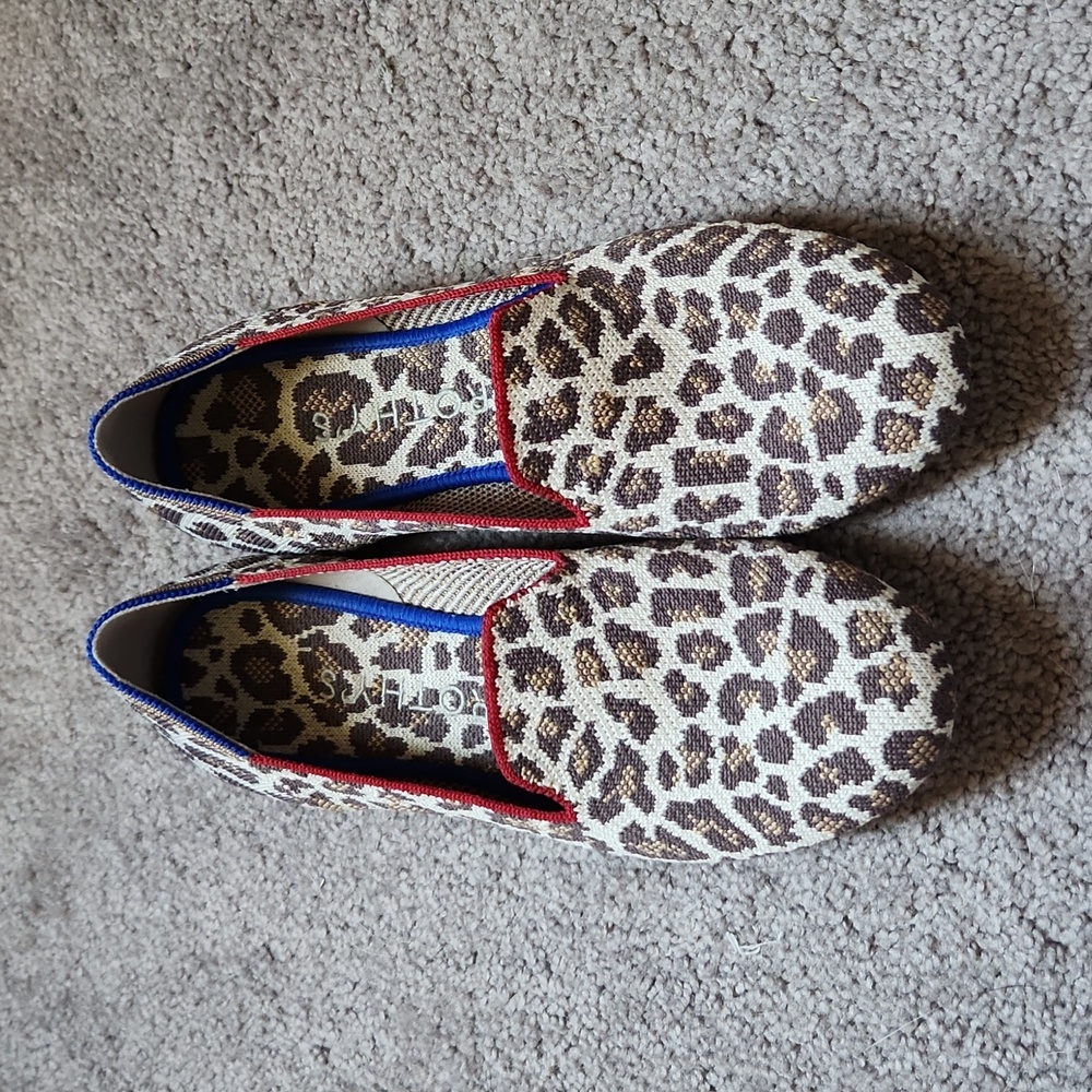 Rothy's Loafers Leopard Print in Mocha